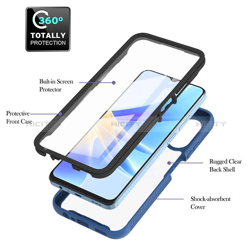 Custodia Silicone Trasparente Laterale 360 Gradi Cover YB1 per Oppo A17