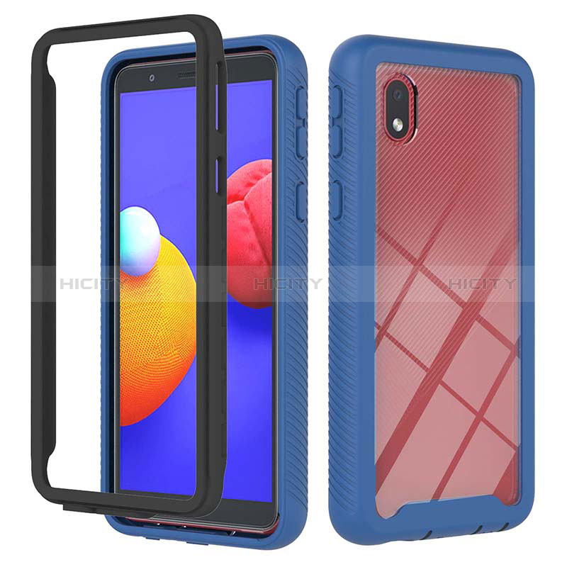 Custodia Silicone Trasparente Laterale 360 Gradi Cover YB1 per Samsung Galaxy A01 Core