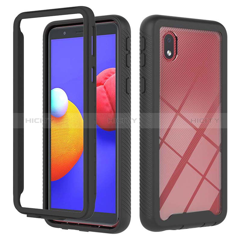 Custodia Silicone Trasparente Laterale 360 Gradi Cover YB1 per Samsung Galaxy A01 Core