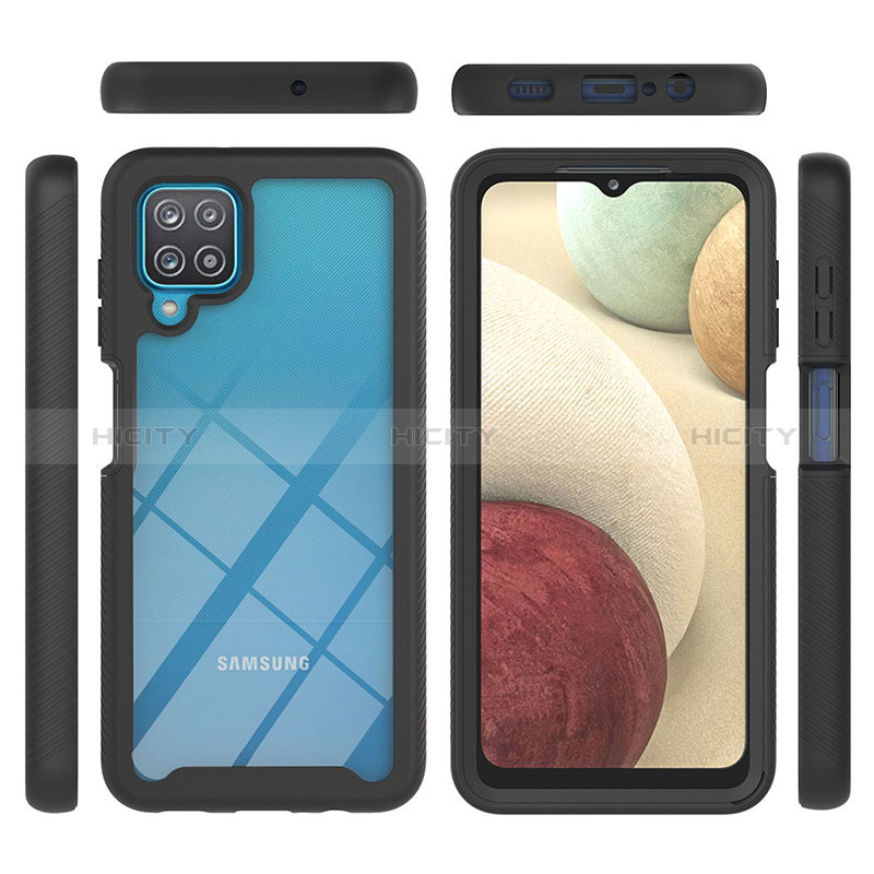 Custodia Silicone Trasparente Laterale 360 Gradi Cover YB1 per Samsung Galaxy A12