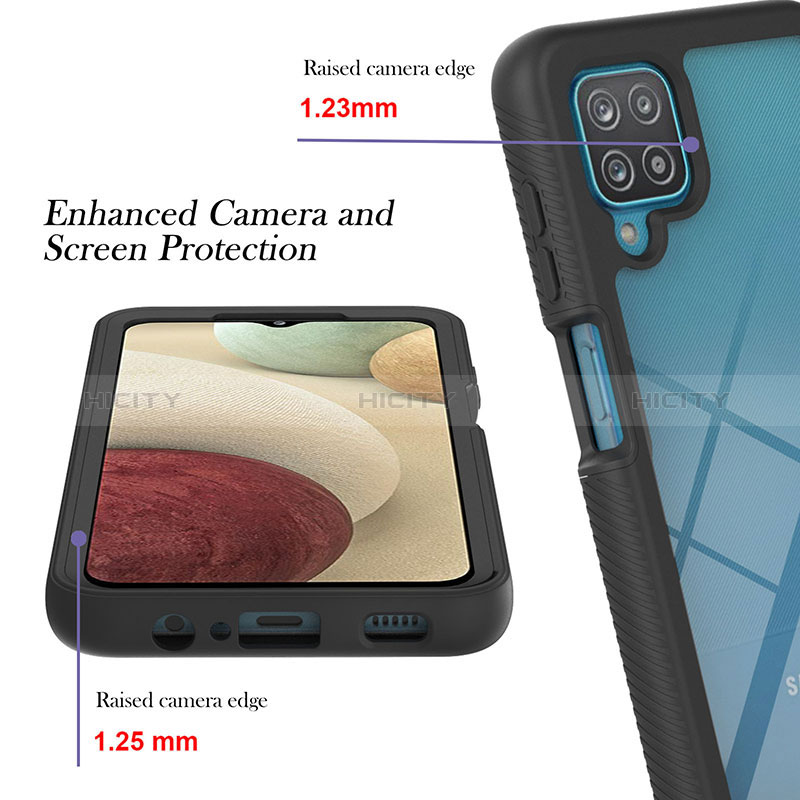 Custodia Silicone Trasparente Laterale 360 Gradi Cover YB1 per Samsung Galaxy A12 5G