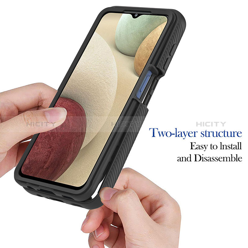 Custodia Silicone Trasparente Laterale 360 Gradi Cover YB1 per Samsung Galaxy A12 Nacho