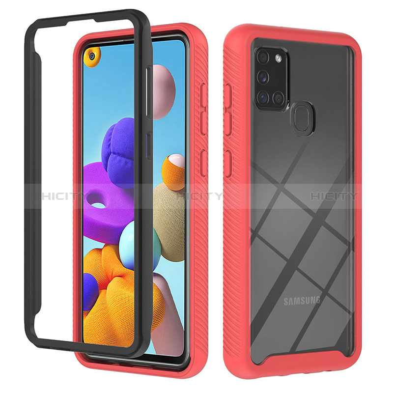 Custodia Silicone Trasparente Laterale 360 Gradi Cover YB1 per Samsung Galaxy A21s