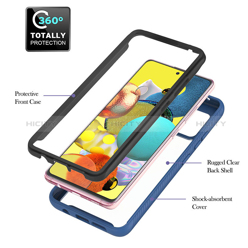 Custodia Silicone Trasparente Laterale 360 Gradi Cover YB1 per Samsung Galaxy A51 4G