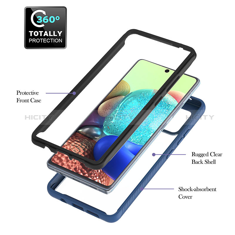 Custodia Silicone Trasparente Laterale 360 Gradi Cover YB1 per Samsung Galaxy A71 4G A715