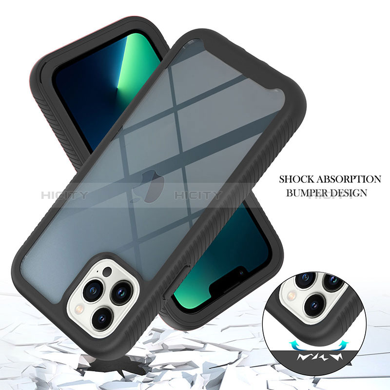 Custodia Silicone Trasparente Laterale 360 Gradi Cover YB2 per Apple iPhone 14 Pro