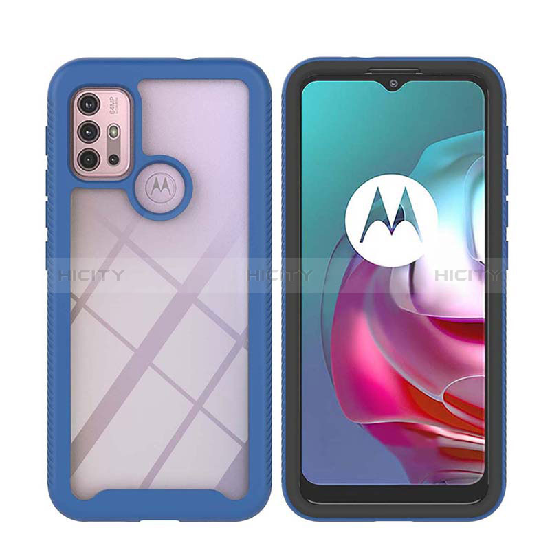 Custodia Silicone Trasparente Laterale 360 Gradi Cover YB2 per Motorola Moto G30