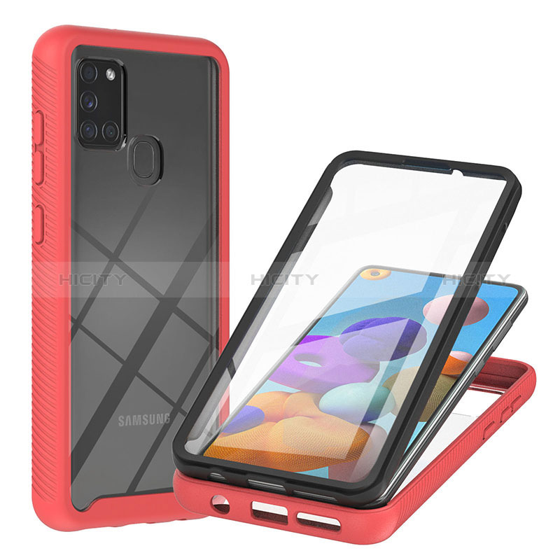 Custodia Silicone Trasparente Laterale 360 Gradi Cover YB2 per Samsung Galaxy A21s