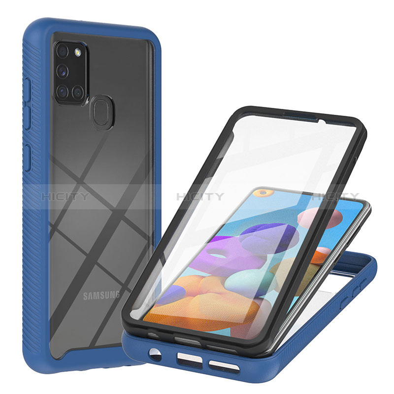 Custodia Silicone Trasparente Laterale 360 Gradi Cover YB2 per Samsung Galaxy A21s