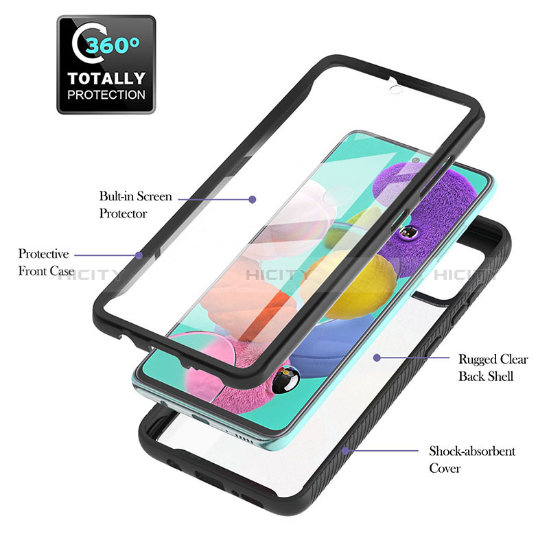 Custodia Silicone Trasparente Laterale 360 Gradi Cover YB2 per Samsung Galaxy A51 5G