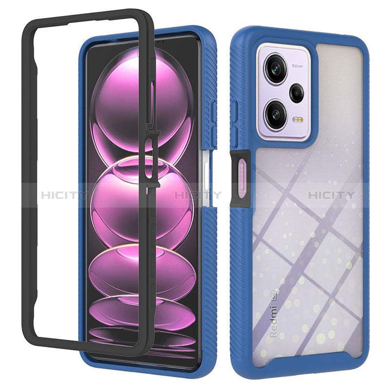 Custodia Silicone Trasparente Laterale 360 Gradi Cover YB2 per Xiaomi Redmi Note 12 Pro 5G