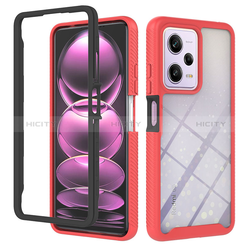 Custodia Silicone Trasparente Laterale 360 Gradi Cover YB2 per Xiaomi Redmi Note 12 Pro 5G