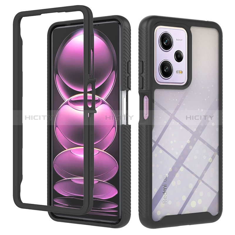 Custodia Silicone Trasparente Laterale 360 Gradi Cover YB2 per Xiaomi Redmi Note 12 Pro 5G