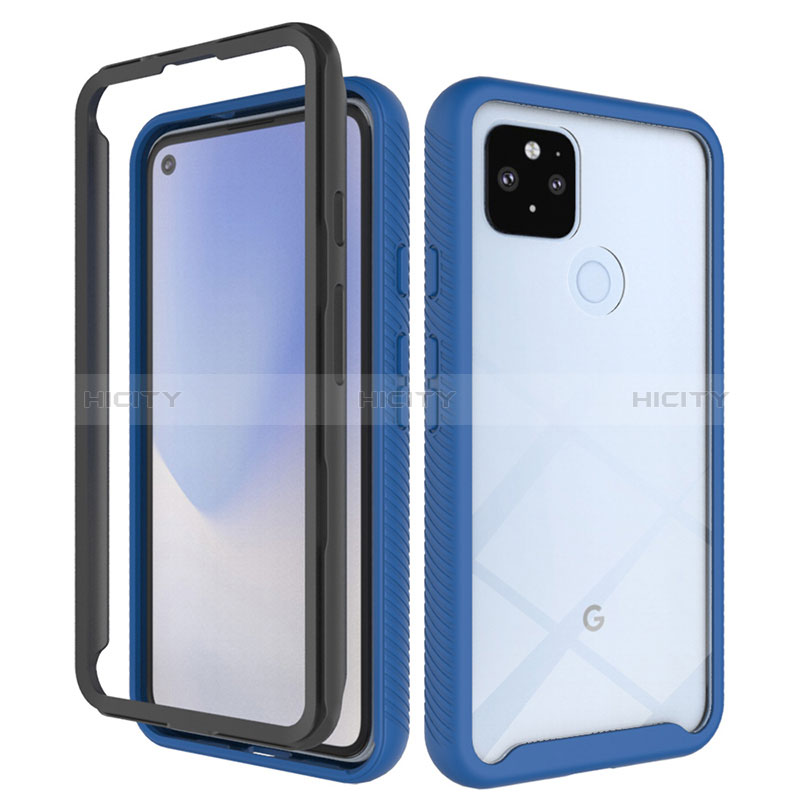 Custodia Silicone Trasparente Laterale 360 Gradi Cover ZJ1 per Google Pixel 4a 5G