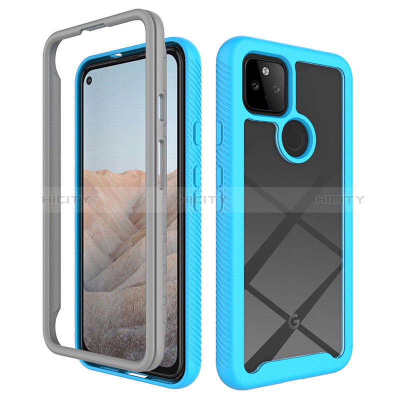 Custodia Silicone Trasparente Laterale 360 Gradi Cover ZJ1 per Google Pixel 5a 5G