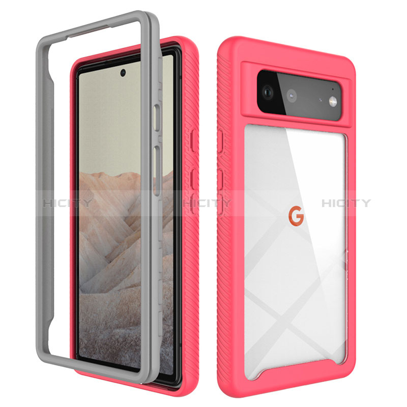 Custodia Silicone Trasparente Laterale 360 Gradi Cover ZJ1 per Google Pixel 6 5G