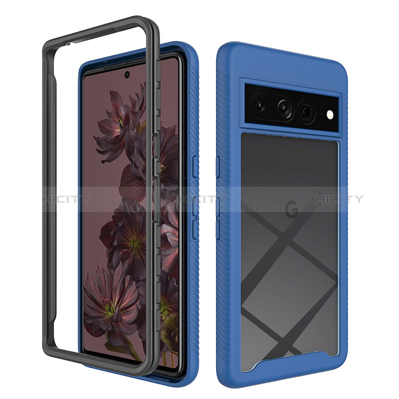 Custodia Silicone Trasparente Laterale 360 Gradi Cover ZJ1 per Google Pixel 7 Pro 5G