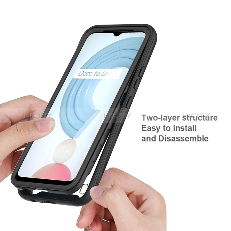 Custodia Silicone Trasparente Laterale 360 Gradi Cover ZJ1 per Realme C21Y