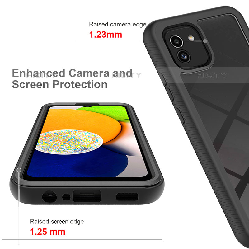 Custodia Silicone Trasparente Laterale 360 Gradi Cover ZJ1 per Samsung Galaxy A03