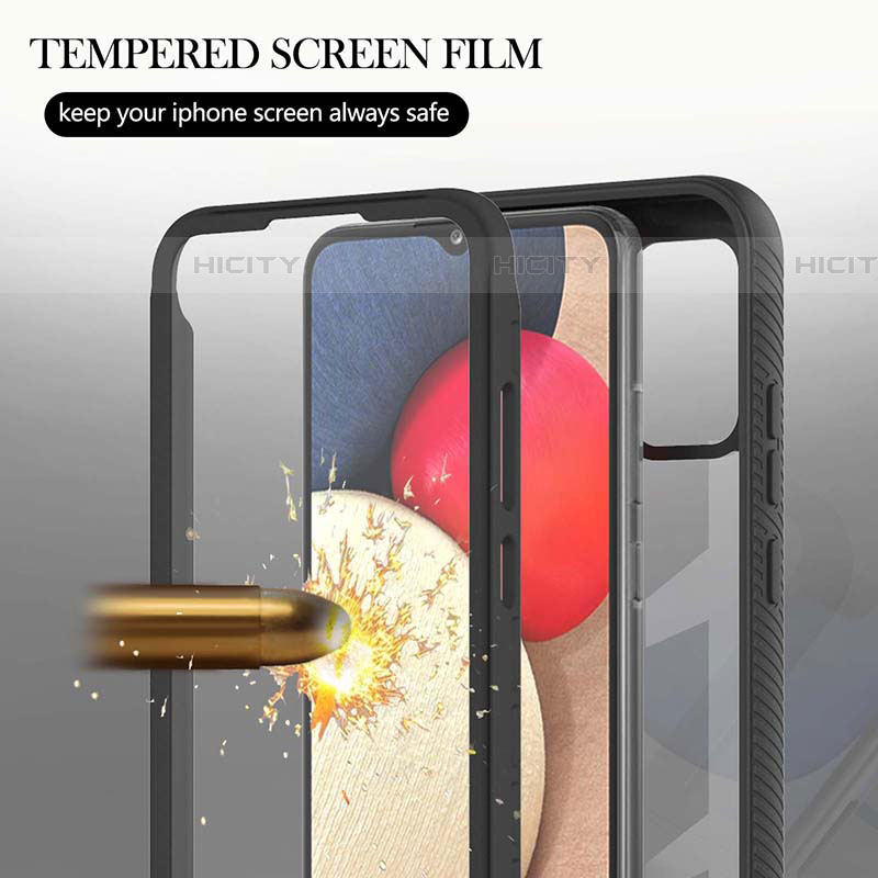 Custodia Silicone Trasparente Laterale 360 Gradi Cover ZJ1 per Samsung Galaxy A03s