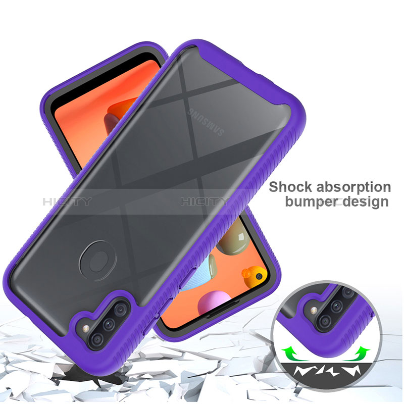 Custodia Silicone Trasparente Laterale 360 Gradi Cover ZJ1 per Samsung Galaxy A11