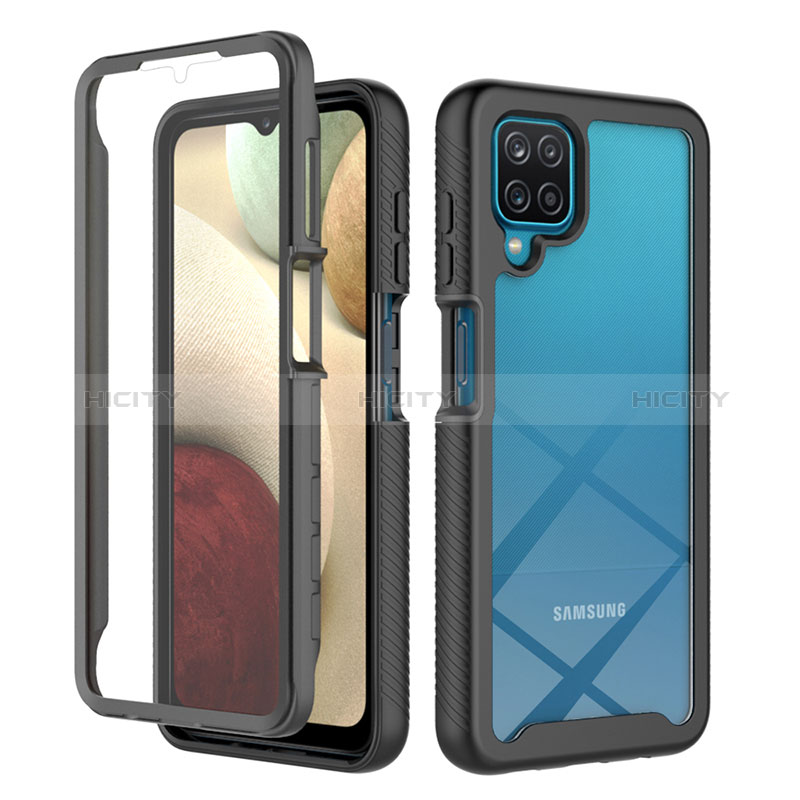 Custodia Silicone Trasparente Laterale 360 Gradi Cover ZJ1 per Samsung Galaxy A12