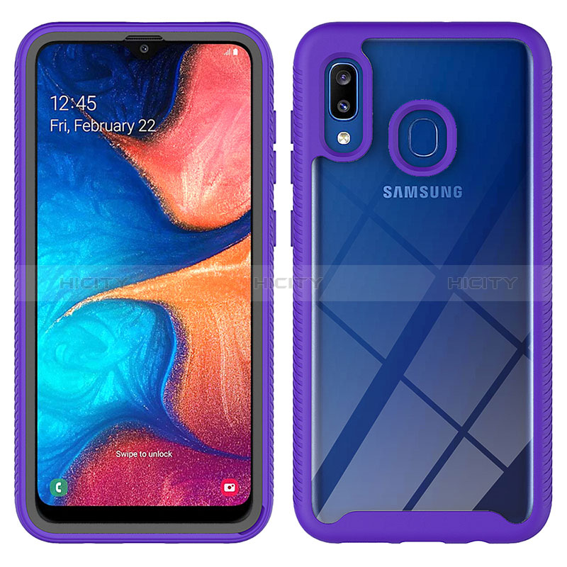 Custodia Silicone Trasparente Laterale 360 Gradi Cover ZJ1 per Samsung Galaxy A20