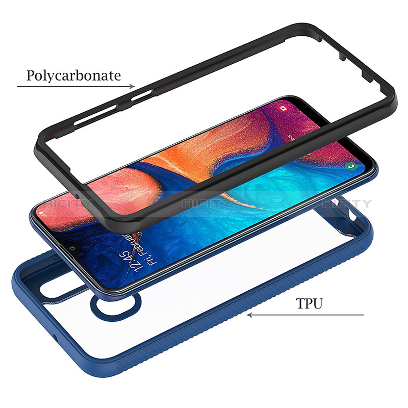 Custodia Silicone Trasparente Laterale 360 Gradi Cover ZJ1 per Samsung Galaxy A20