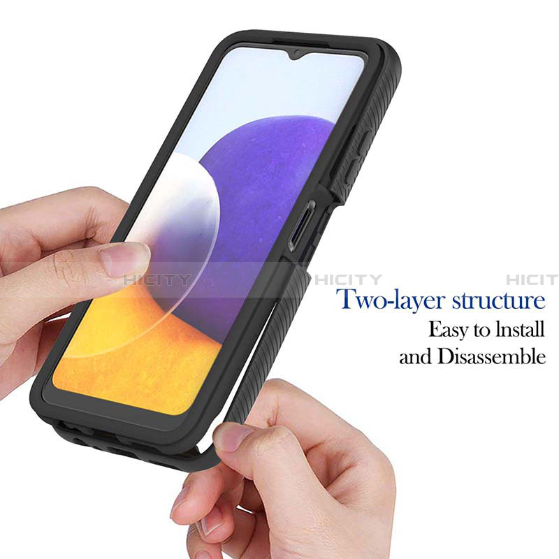 Custodia Silicone Trasparente Laterale 360 Gradi Cover ZJ1 per Samsung Galaxy A22 5G