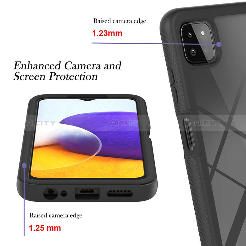 Custodia Silicone Trasparente Laterale 360 Gradi Cover ZJ1 per Samsung Galaxy A22s 5G