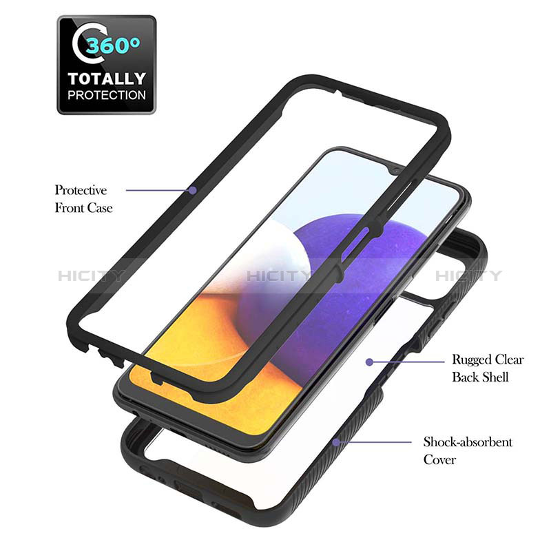 Custodia Silicone Trasparente Laterale 360 Gradi Cover ZJ1 per Samsung Galaxy A22s 5G