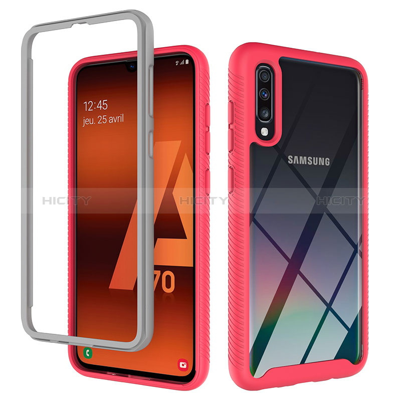 Custodia Silicone Trasparente Laterale 360 Gradi Cover ZJ1 per Samsung Galaxy A70S