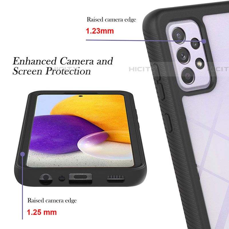 Custodia Silicone Trasparente Laterale 360 Gradi Cover ZJ1 per Samsung Galaxy A72 4G