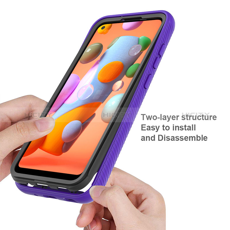 Custodia Silicone Trasparente Laterale 360 Gradi Cover ZJ1 per Samsung Galaxy M11