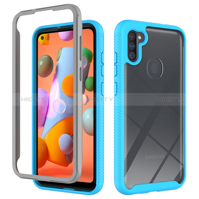 Custodia Silicone Trasparente Laterale 360 Gradi Cover ZJ1 per Samsung Galaxy M11