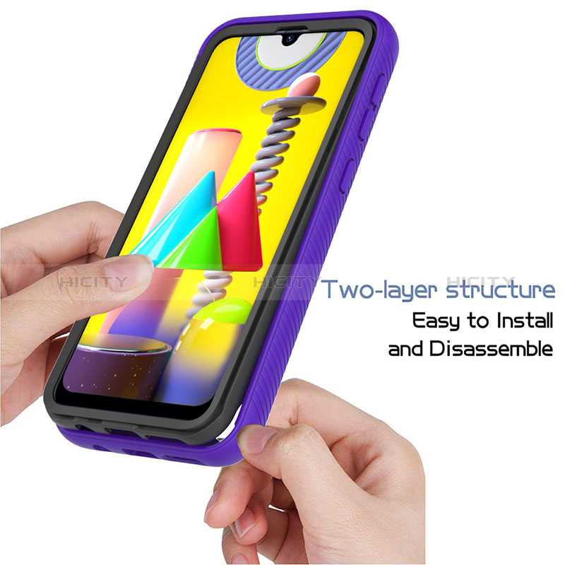 Custodia Silicone Trasparente Laterale 360 Gradi Cover ZJ1 per Samsung Galaxy M21s