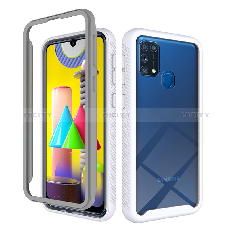 Custodia Silicone Trasparente Laterale 360 Gradi Cover ZJ1 per Samsung Galaxy M31 Prime Edition