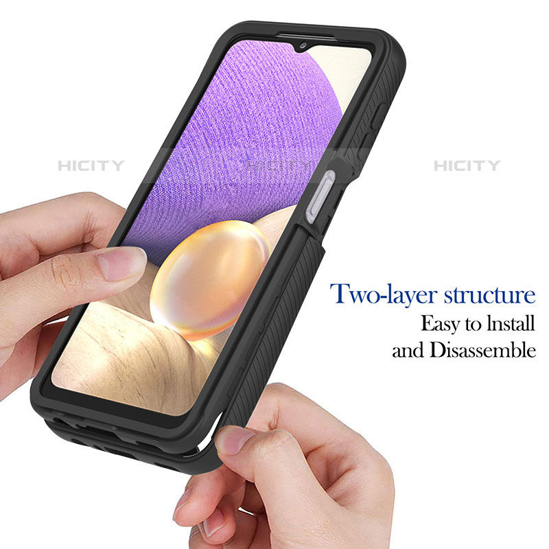 Custodia Silicone Trasparente Laterale 360 Gradi Cover ZJ1 per Samsung Galaxy M32 5G