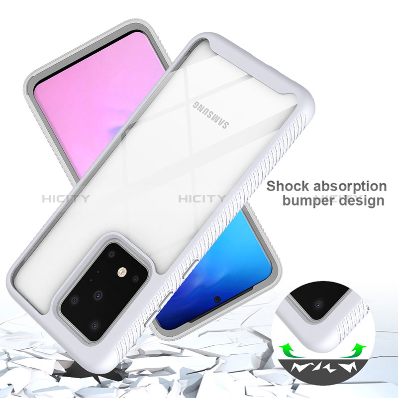 Custodia Silicone Trasparente Laterale 360 Gradi Cover ZJ1 per Samsung Galaxy S20 Ultra 5G