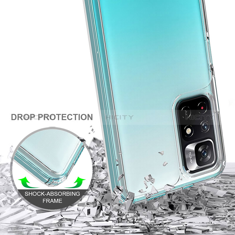 Custodia Silicone Trasparente Laterale 360 Gradi Cover ZJ1 per Xiaomi Poco M4 Pro 5G