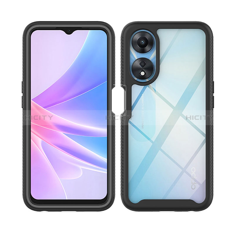 Custodia Silicone Trasparente Laterale 360 Gradi Cover ZJ2 per Oppo A58 5G