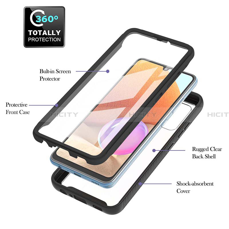 Custodia Silicone Trasparente Laterale 360 Gradi Cover ZJ2 per Samsung Galaxy A32 4G