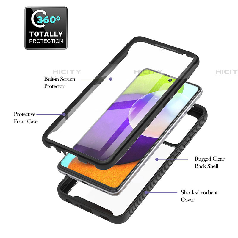 Custodia Silicone Trasparente Laterale 360 Gradi Cover ZJ2 per Samsung Galaxy A52 4G