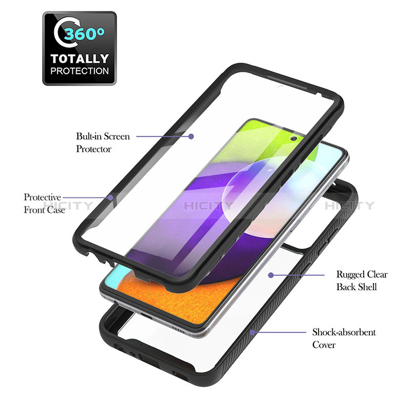 Custodia Silicone Trasparente Laterale 360 Gradi Cover ZJ2 per Samsung Galaxy A52s 5G