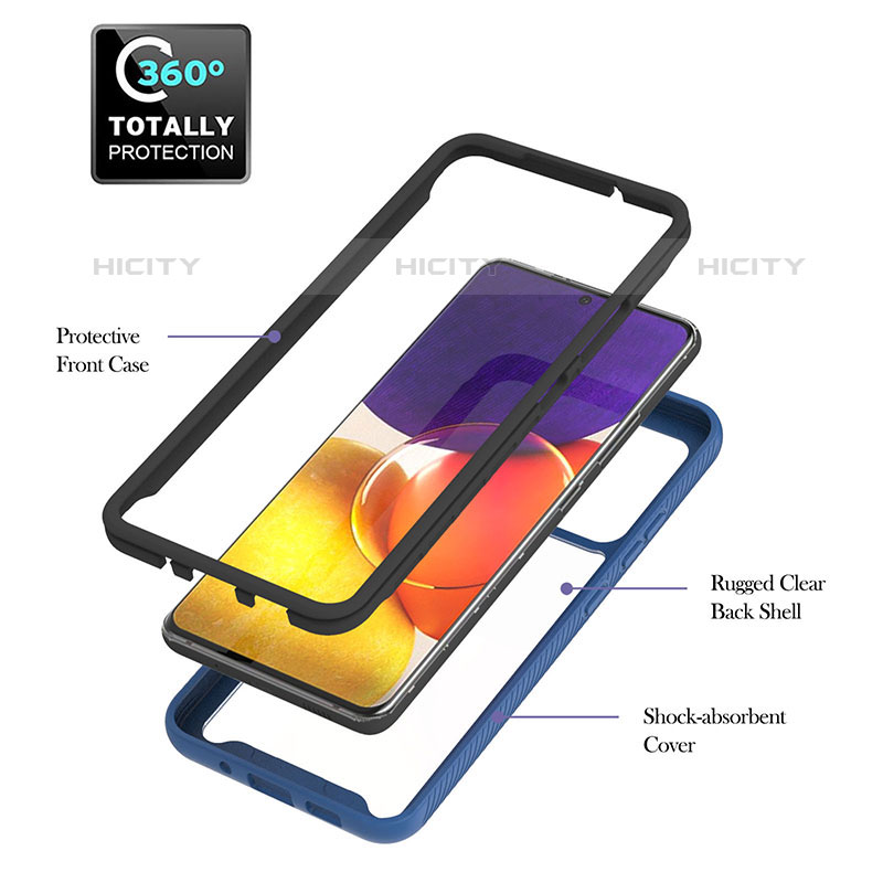 Custodia Silicone Trasparente Laterale 360 Gradi Cover ZJ2 per Samsung Galaxy Quantum2 5G