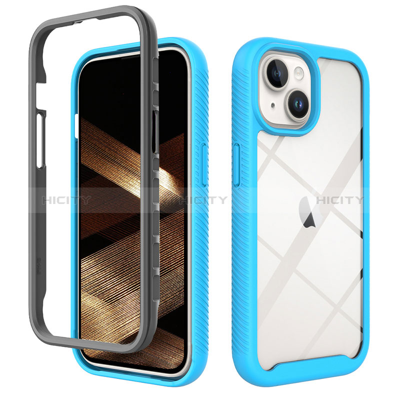 Custodia Silicone Trasparente Laterale 360 Gradi Cover ZJ3 per Apple iPhone 15