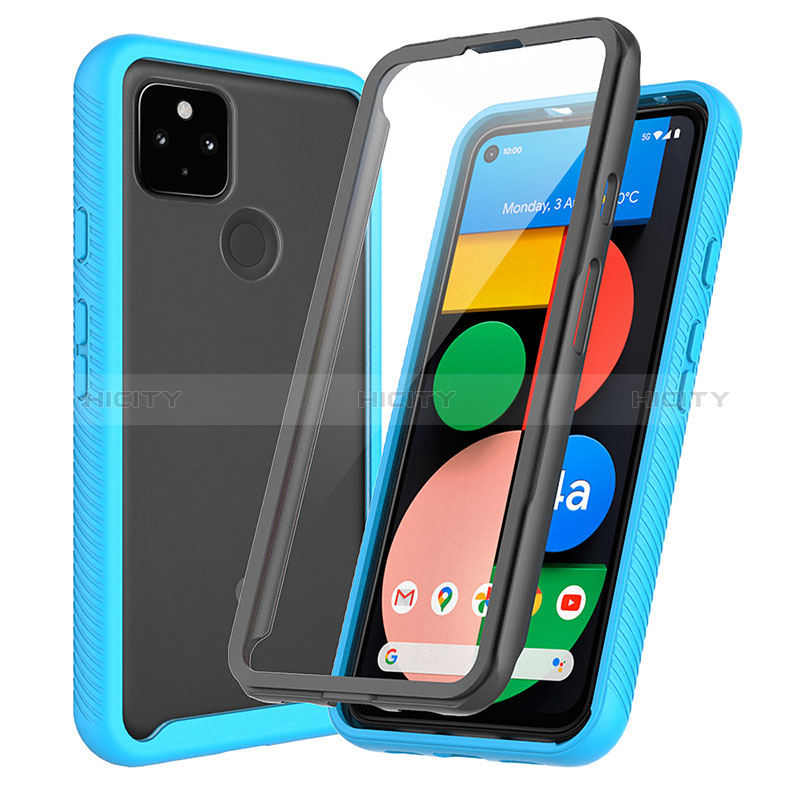 Custodia Silicone Trasparente Laterale 360 Gradi Cover ZJ3 per Google Pixel 5a 5G