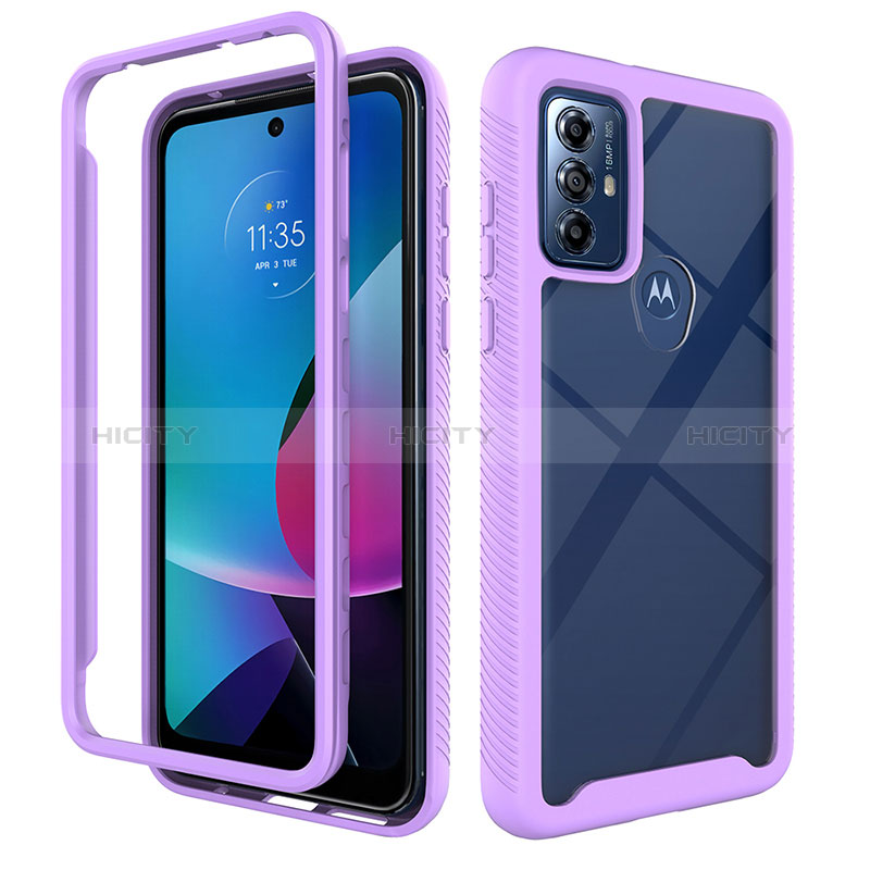 Custodia Silicone Trasparente Laterale 360 Gradi Cover ZJ3 per Motorola Moto G Play Gen 2 Viola