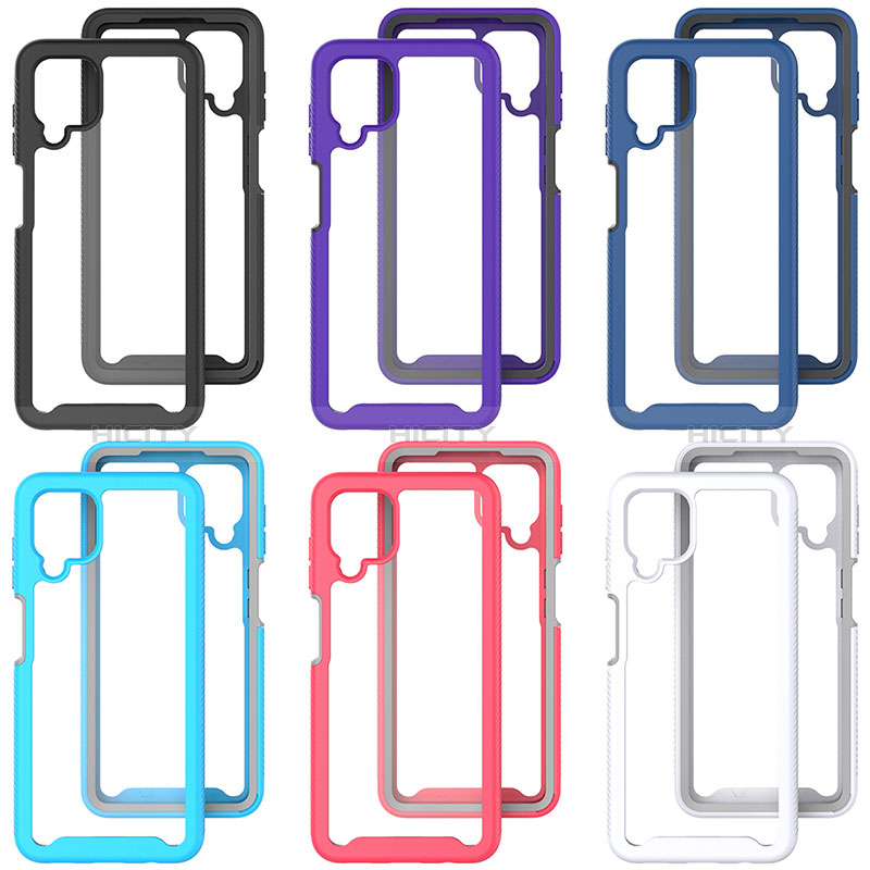 Custodia Silicone Trasparente Laterale 360 Gradi Cover ZJ3 per Samsung Galaxy A12