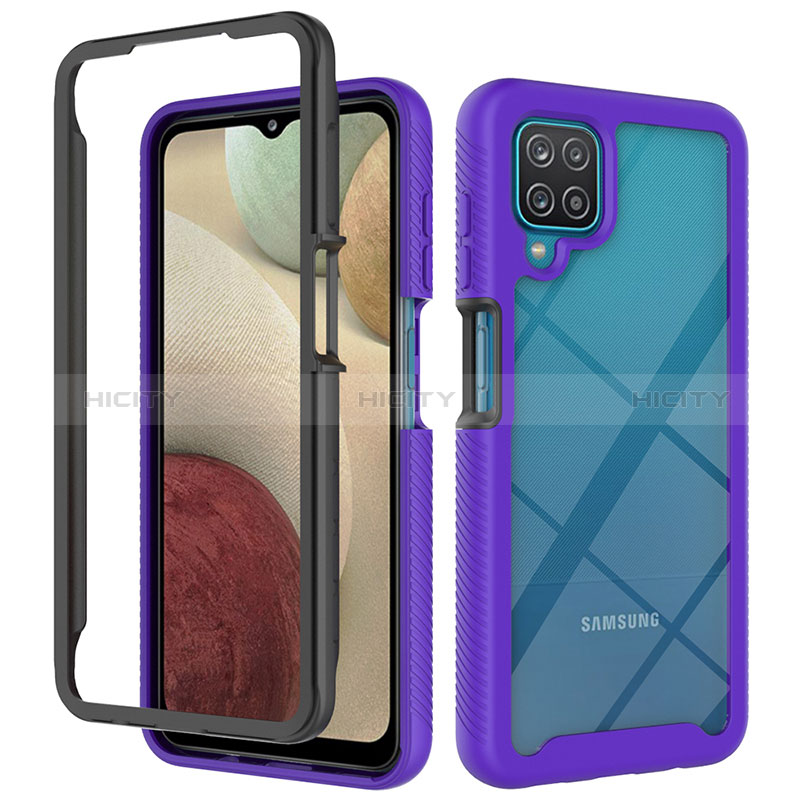 Custodia Silicone Trasparente Laterale 360 Gradi Cover ZJ3 per Samsung Galaxy A12